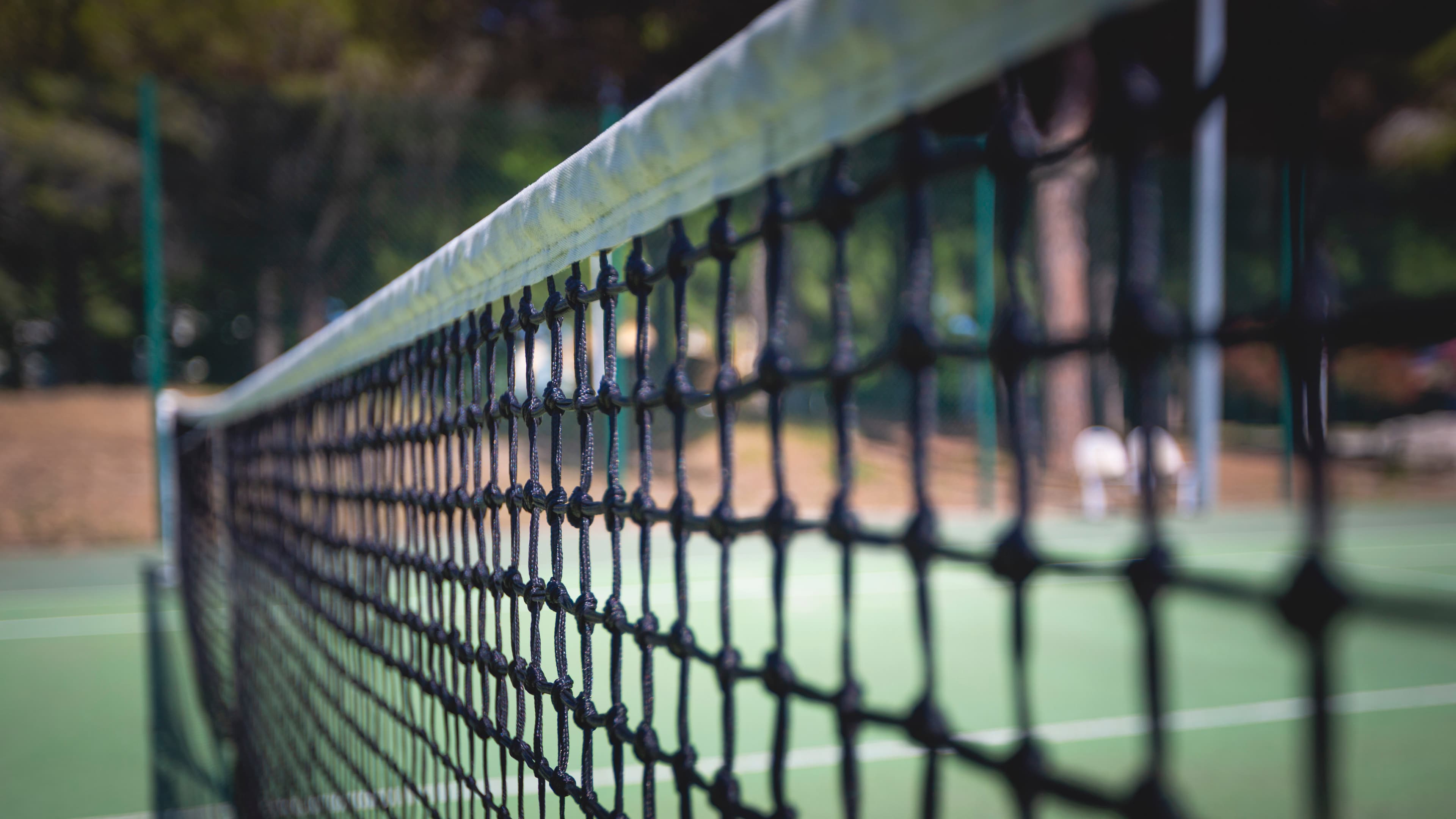 Filet de tennis en gros plan